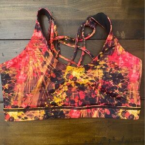CVG Small orange red yellow sports bra Constantly Varied Gear no padding